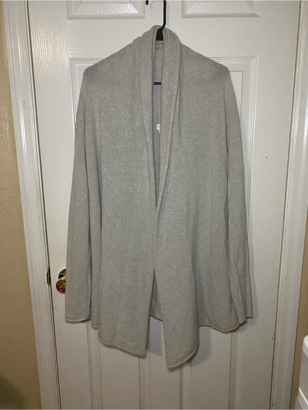 Club Monaco Light Gray Open Front Draped Cardigan